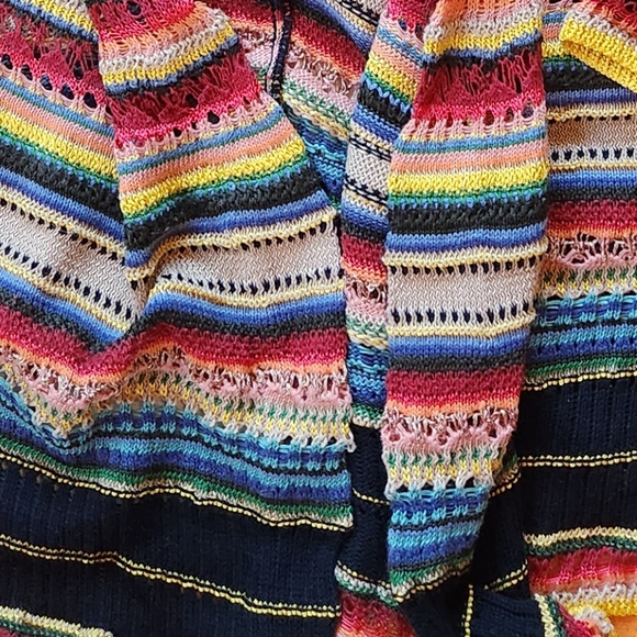 VTG POLO Ralph LAUREN Stripes Taos Multi Colored Serape Free Cozy Sweater SP EUC - Picture 12 of 16